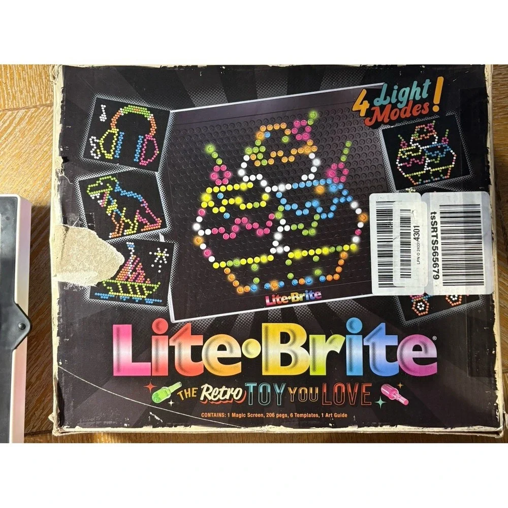NEW Lite-Brite Classic, Favorite Retro Toy - Create Art with Light- 214 pieces